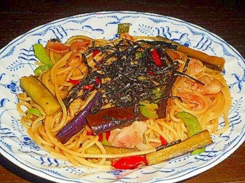 夏野菜で簡単～！和風パスタ